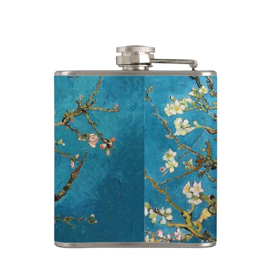  kunst Blossoming Almond Tree Van Gogh Heupfles (Achterkant)