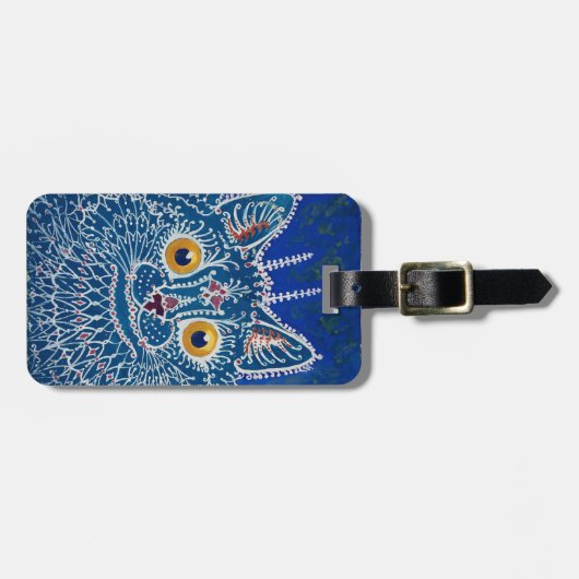 kunst Blue Cat bagagelabel (Voorkant horizontaal)