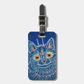 kunst Blue Cat bagagelabel (Voorkant verticaal)