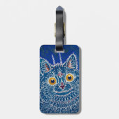 kunst Blue Cat bagagelabel (Achterkant verticaal)
