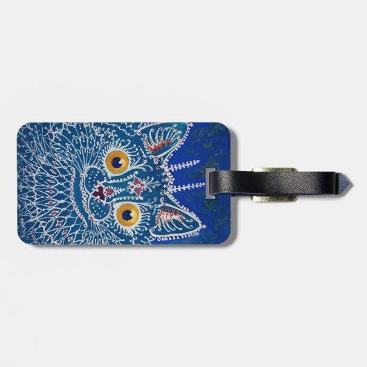  kunst Blue Cat bagagelabel (Achterkant horizontaal)