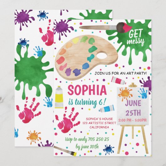 Kunst-boodschappenschildermeiden Kaart (Voorkant / Achterkant)