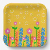 Kunst Borden van poolbloemen Papieren Bordje (Voorkant)