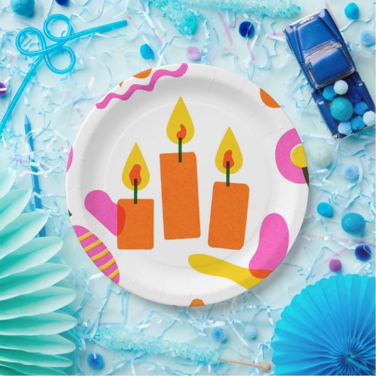 Kunst Borden van poolbloemen Papieren Bordje (Feest)