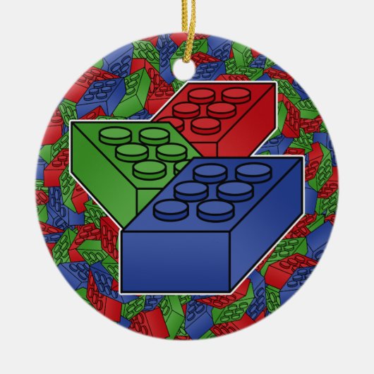 Kunst - Bouwstenen voor kinderen Keramisch Ornament (Voorkant)