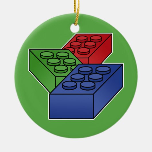 Kunst - Bouwstenen voor kinderen Keramisch Ornament (Voorkant)