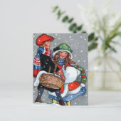  kunst boy_n_girl_christmas feestdagenkaart (Staand voorkant)