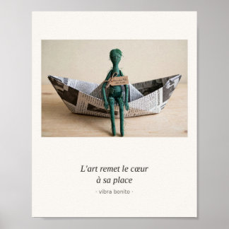 Kunst brengt het hart terug op zijn plaats — Papie Poster