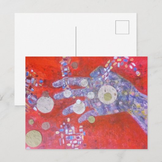 Kunst briefkaart, post, briefkaart (Voorkant / Achterkant)