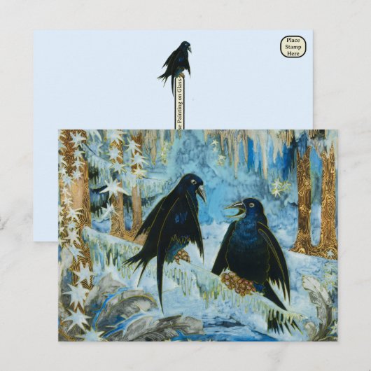 Kunst Briefkaart - Winter door Michalina Janoszank (Voorkant / Achterkant)