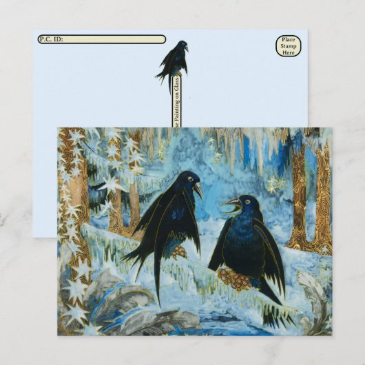 Kunst Briefkaart - Winter door Michalina Janoszank (Voorkant / Achterkant)