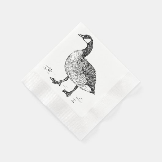 Kunst Canadese Gans Natuur Tekening Servet (Hoek)