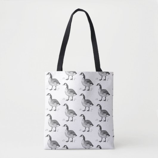 Kunst Canadese Gans Natuur Tekening Tote Bag (Voorkant)