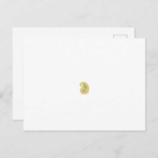 Kunst, cirkel, evenement, bloemontwerp, lettertype briefkaart (Voorkant / Achterkant)