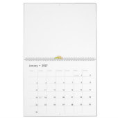 Kunst, cirkel, evenement, bloemontwerp, lettertype kalender (Jan 2027)