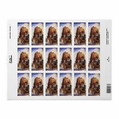  kunst, cowboy die zijn paard door NC Wyeth kijkt Etiket (Full Sheet)