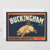 Kunst Cowboy met een  etiket op fruitkratten op va (Voorkant)