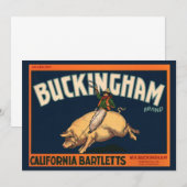 Kunst Cowboy met een  etiket op fruitkratten op va (Voorkant / Achterkant)