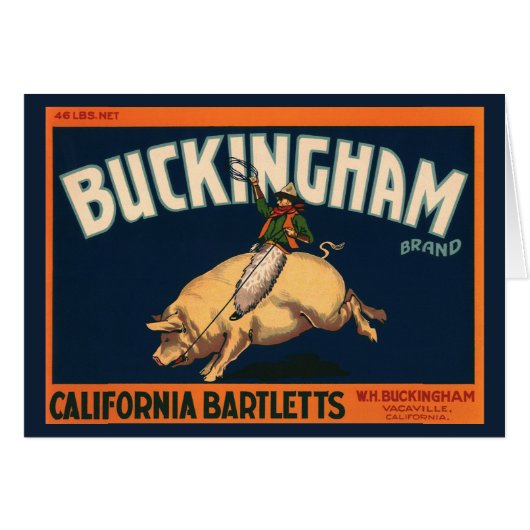 Kunst Cowboy met een  etiket op fruitkratten op va (Voorkant Horizontaal)