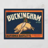 Kunst Cowboy met een  etiket op fruitkratten op va Briefkaart (Voorkant)