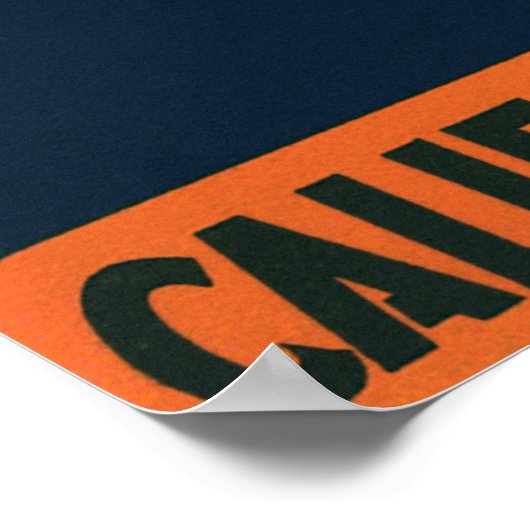 Kunst Cowboy met een  etiket op fruitkratten op va Poster (Hoek)