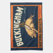 Kunst Cowboy met een  etiket op fruitkratten op va Theedoek (Verticaal)