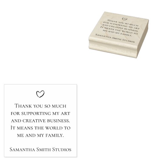 Kunst Creatief Bedrijf Dank u Stempel Opmerking (Gestempeld)