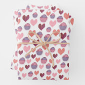 Kunst, Cupcakes patroon Inpakpapier Vel (In situ)