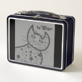 Kunst, Cute Cat Clipart personalized Metal Lunch B (Voorkant)
