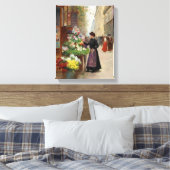 kunst de bloem canvas afdruk (Insitu (Slaapkamer))
