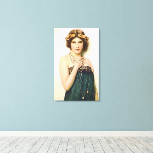  kunst De Griekse dame Canvas Afdruk (Insitu (Houten vloer))