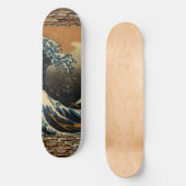  kunst de grote golf japans kunstenaar oceaan persoonlijk skateboard (Voorkant)
