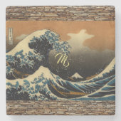  kunst de grote golf japans kunstenaar oceaan stenen onderzetter (Voorkant)