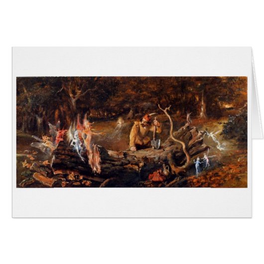  kunst - de houtsnijder en de fairies , (Voorkant Horizontaal)