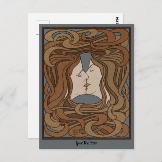  kunst : de kus briefkaart (Voorkant / Achterkant)