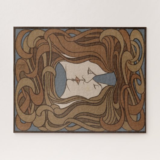  kunst : de kus legpuzzel (Horizontaal)