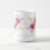 KUNST, de Spatters van de Verf, Geweldige manier o Koffiemok (Center)