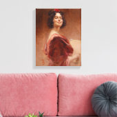  kunst De Tambourine Lady Canvas Afdruk (Insitu (Woonkamer))