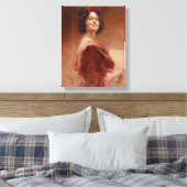  kunst De Tambourine Lady Canvas Afdruk (Insitu (Slaapkamer))