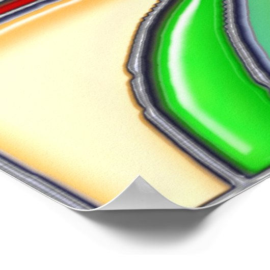 Kunst Deco Abstracte Tulieren Poster (Hoek)