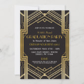 Kunst Deco Afstuderen van 1920 Nodig Gatsby Party Kaart (Voorkant)