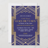 Kunst Deco Afstuderen van 1920 Nodig Gatsby Party Kaart (Voorkant)