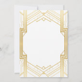 Kunst Deco Afstuderen van 1920 Nodig Gatsby Party Kaart (Achterkant)