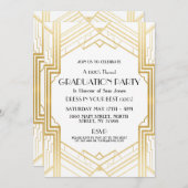 Kunst Deco Afstuderen van 1920 Nodig Gatsby Party Kaart (Voorkant / Achterkant)