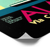 Kunst Deco Alaska Toerisme Reis Poster (Hoek)