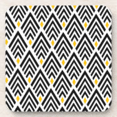 Kunst Deco Arrows met Gold Accent Pattern Bier Onderzetter (Voorkant)