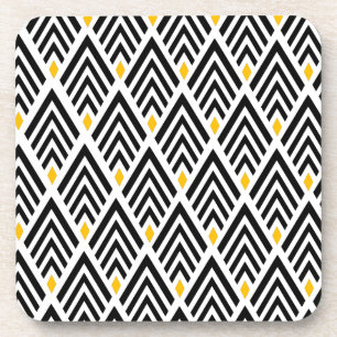 Kunst Deco Arrows met Gold Accent Pattern Bier Onderzetter