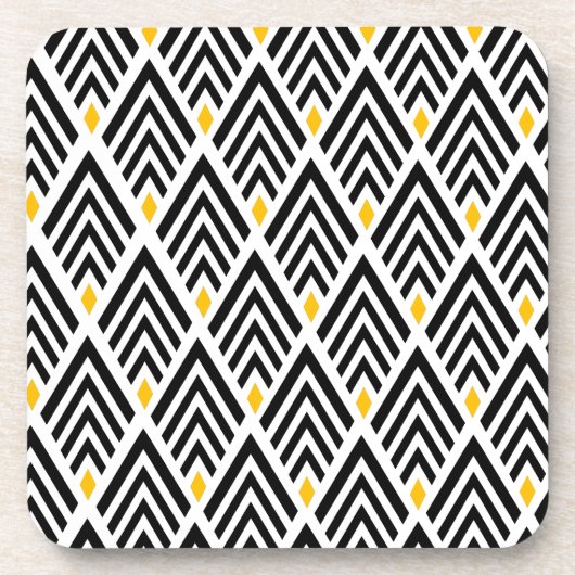 Kunst Deco Arrows met Gold Accent Pattern Bier Onderzetter (Voorkant)