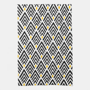 Kunst Deco Arrows met Gold Accent Pattern Theedoek