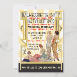 Kunst Deco Bachelorette Party uit 1920 Kaart
